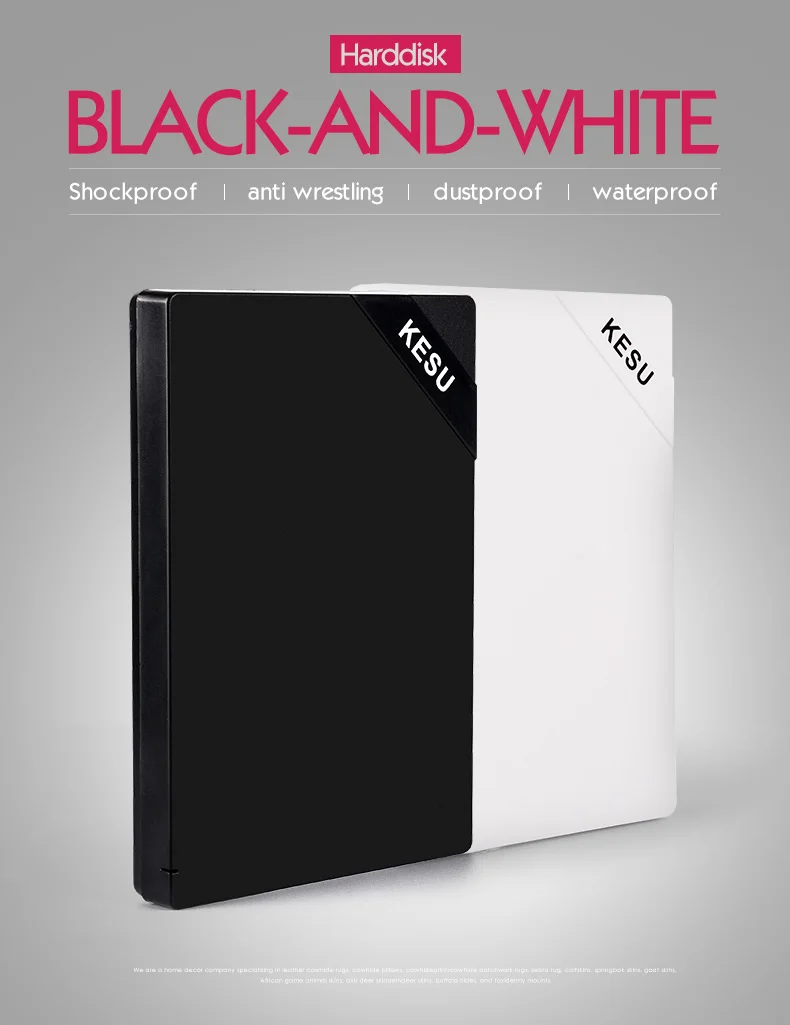 KESU 2,5 ''внешний жесткий диск USB3.0 HDD Портативный внешний HD Жесткий диск для ПК Mac Настольный Ноутбук сервер(черный/белый