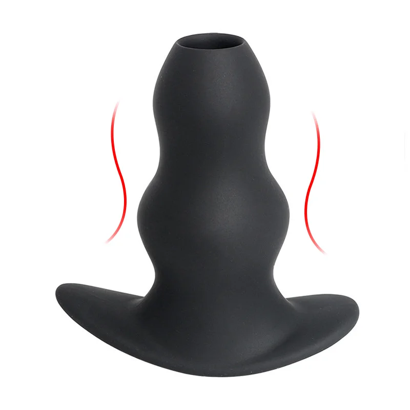 Silicone Hollow Anal Plug Butt Open Expander Dilator Adults Sex Toys Masturbator for Women Men Enema Prostata Massager | Красота и