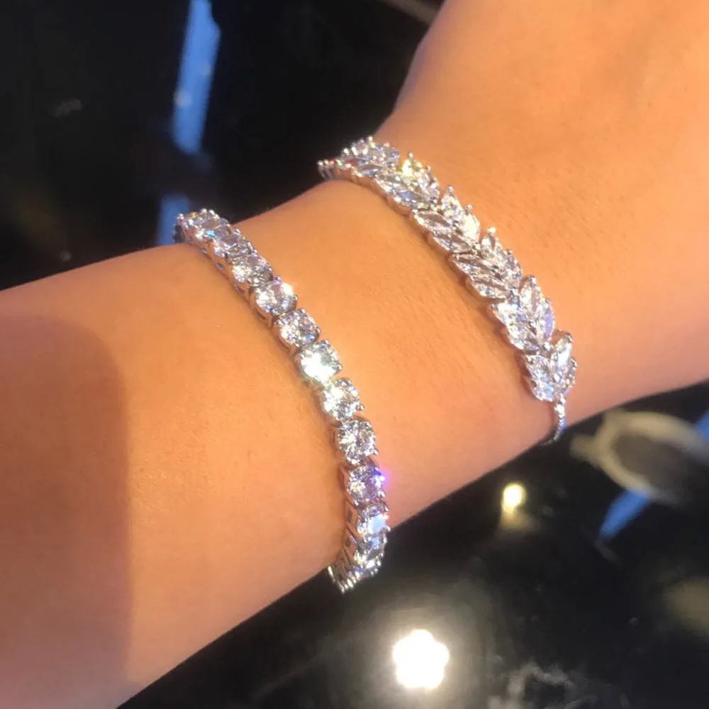 Женский браслет в стиле хип-хоп с фианитами | Украшения и аксессуары