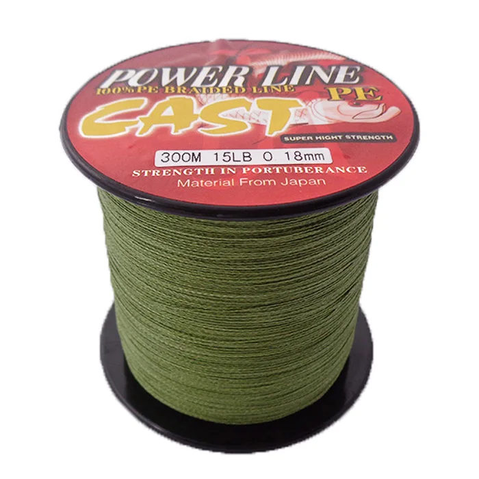 3pieces/lot free shipping 300M 15LB cheap Fishing Lines braid float army green color | Спорт и развлечения