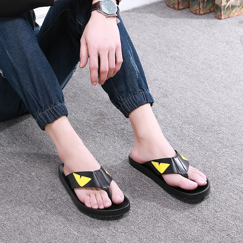 

Fashion Monster Flip flops for men Summer Hot Beach Sandals Big Size euro 38-46