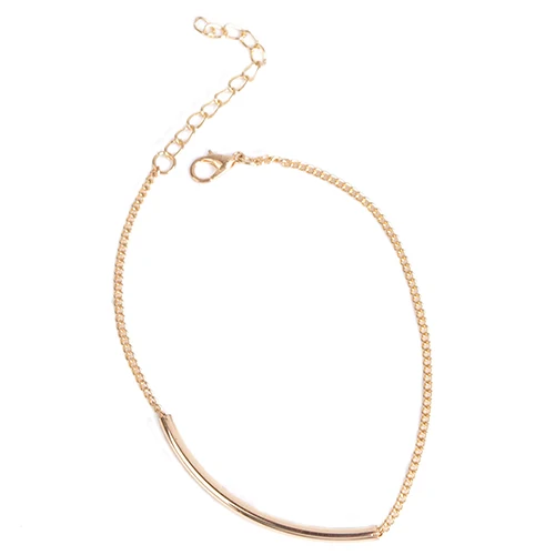 Женский Золотой тональный браслет на щиколотке с ремешком | Украшения и