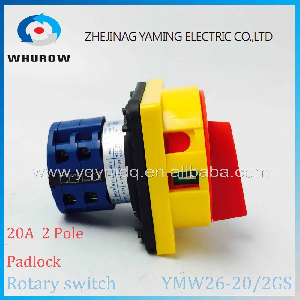 Вращающийся переключатель LW26 YMW26 20/2GS 2 позиционный выключатель 690 В 20 А навесной