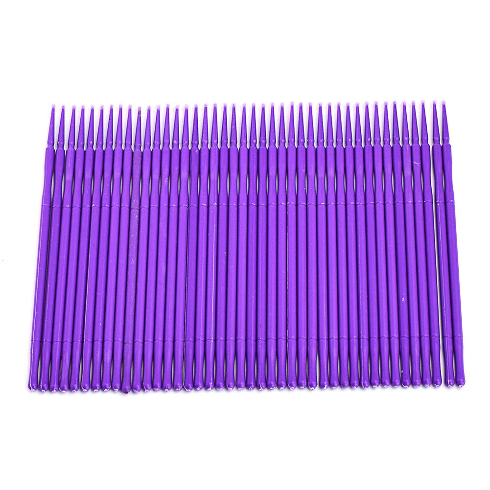 100 шт./лот прочные одноразовые Микро Кисти для ресниц тушь ватные щетки