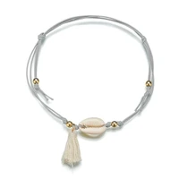 new tassel shell anklet for women bracelet on the leg fashion foot chain seashell summer beach ankle jewelry