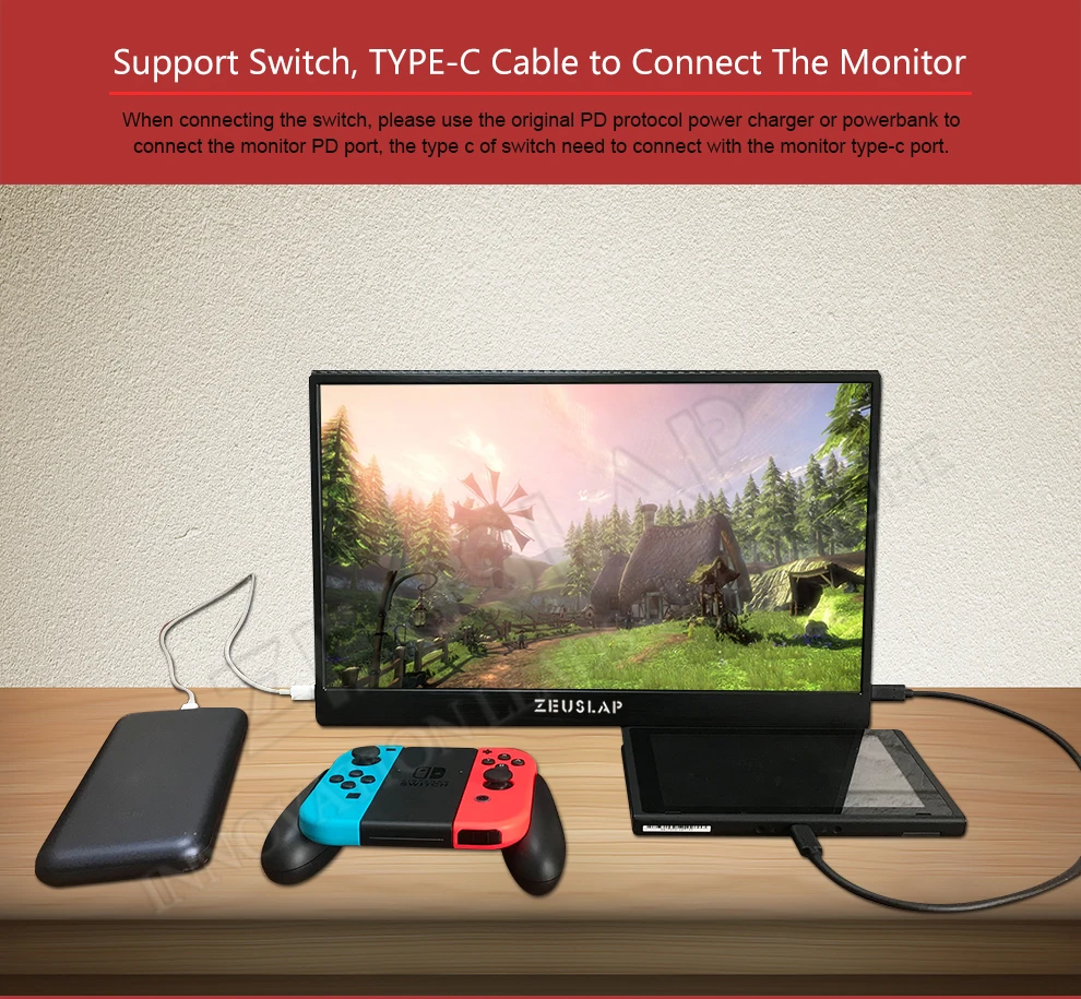 Новинка 15,6 дюймовый портативный монитор type-C USB-C HD ips 1920x1080 ips игровой дисплей с разъемом для Наушников HDMI для Raspberry PS3/PS4