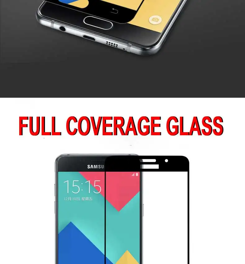 5D закаленное стекло для samsung Galaxy A5 A7 A3 J5 J3 J7 A510 A520 полное покрытие защитная пленка 9H