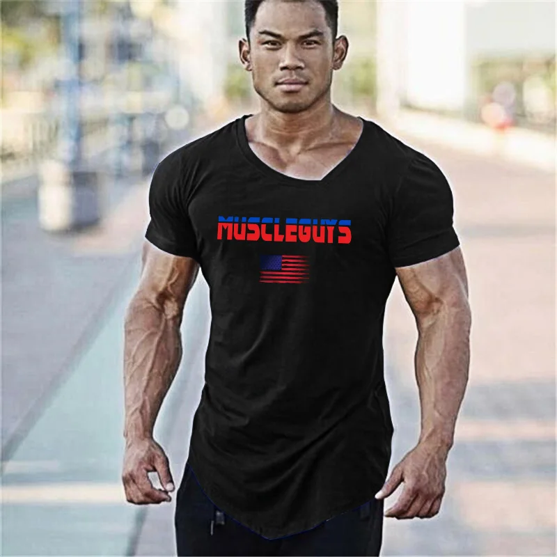 Мужская футболка с коротким рукавом Muscleguys Спортивная для бодибилдинга