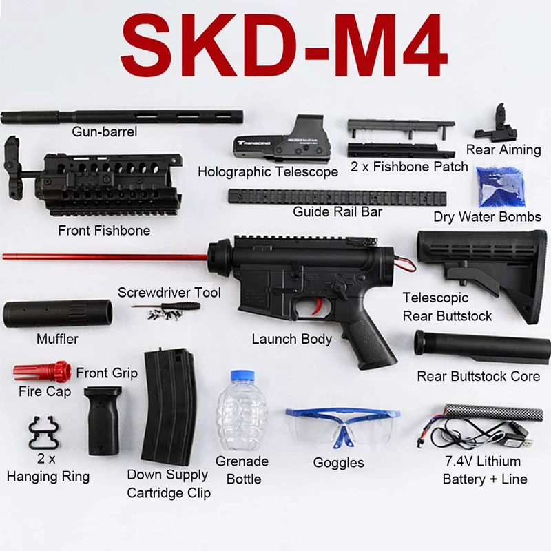 ZHENDUO игрушки 1 предмет Электрический взрыв SKDm4ss гель мяч Blaster водяной игрушка в