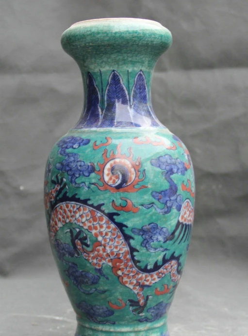 12 &quotотмечены Китайский дворец цвет фарфора дракон феникс сосуд бутылка ваза|vase