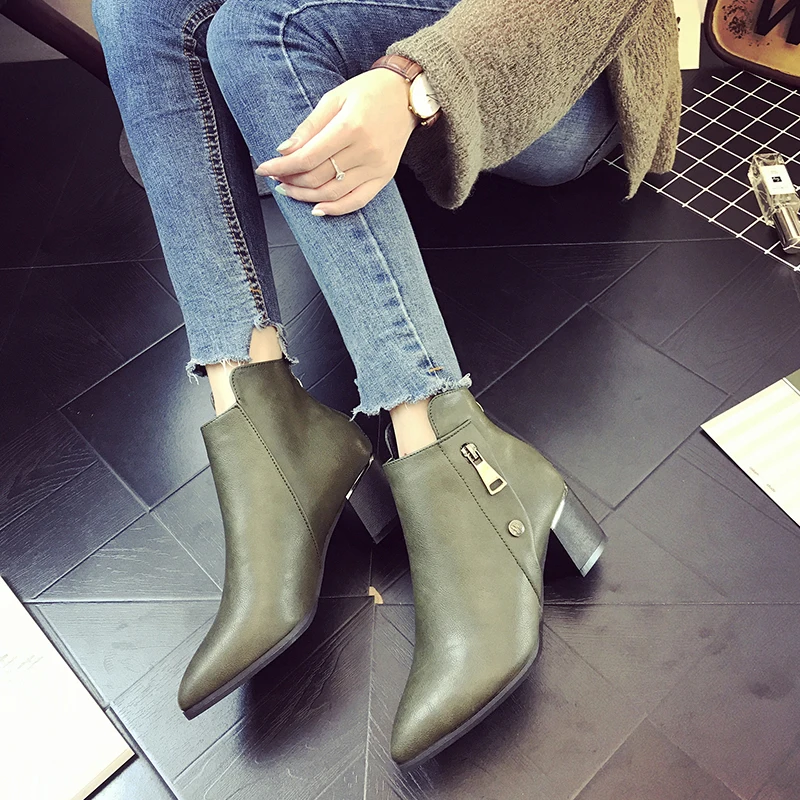 Новинка Красивые женские туфли оксфорды Офисные непромокаемые сапоги на высоком