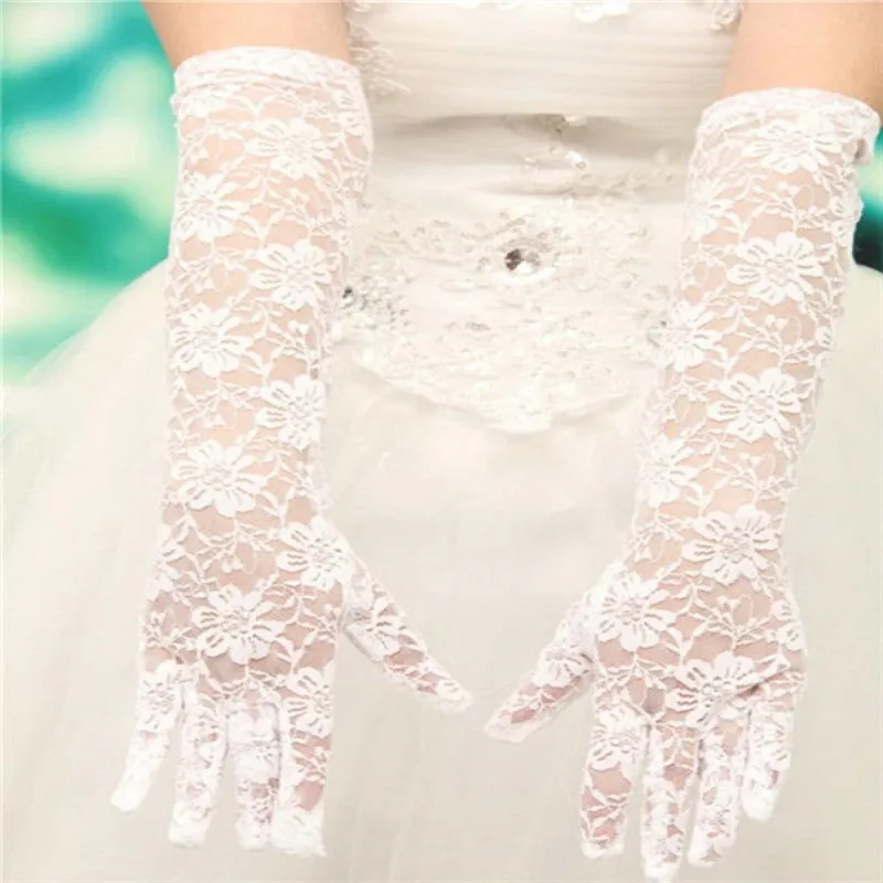 

Sexy lace gloves hot sale wholesale women's summer sunscreen thin long gloves black Lace Gloves