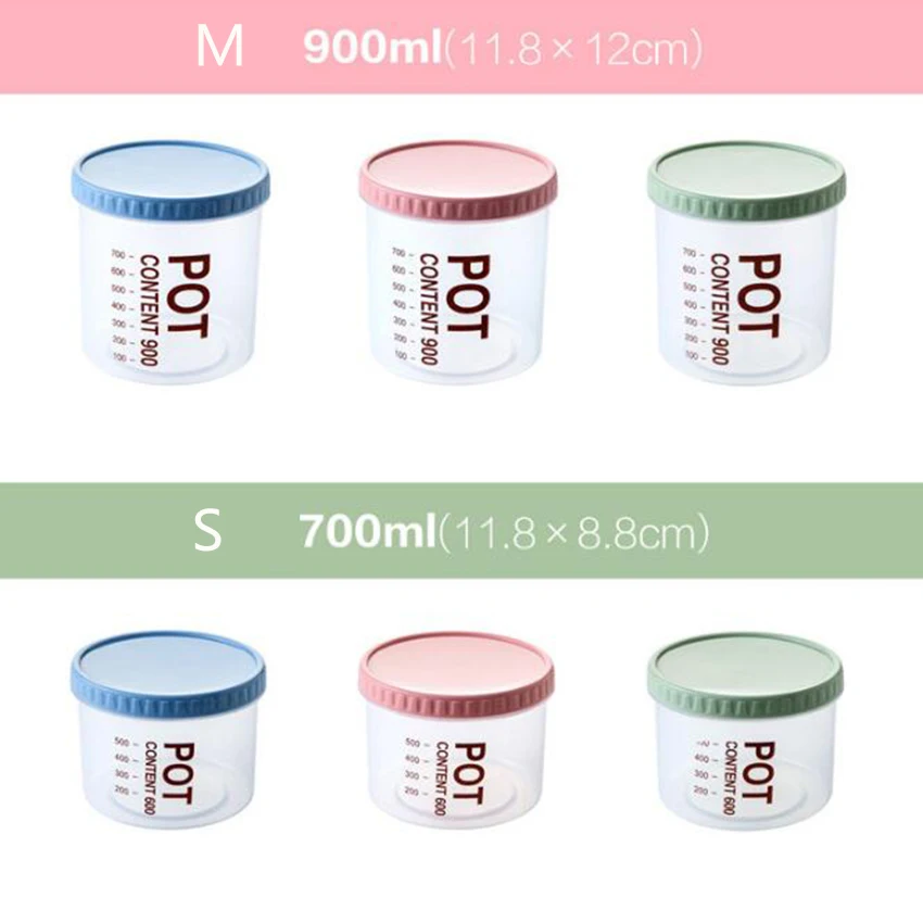 Прозрачные пластиковые герметичные банки для хранения в холодильнике кухонная