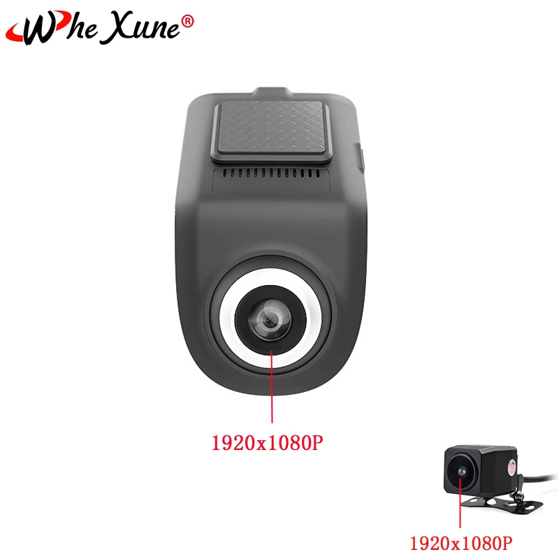 WHEXUNE оригинальная мини-видеокамера для автомобиля с полным HD 1080P, системой ADAS и цифровой видеозаписью Dash Cam для мультимедийного плеера на Android.