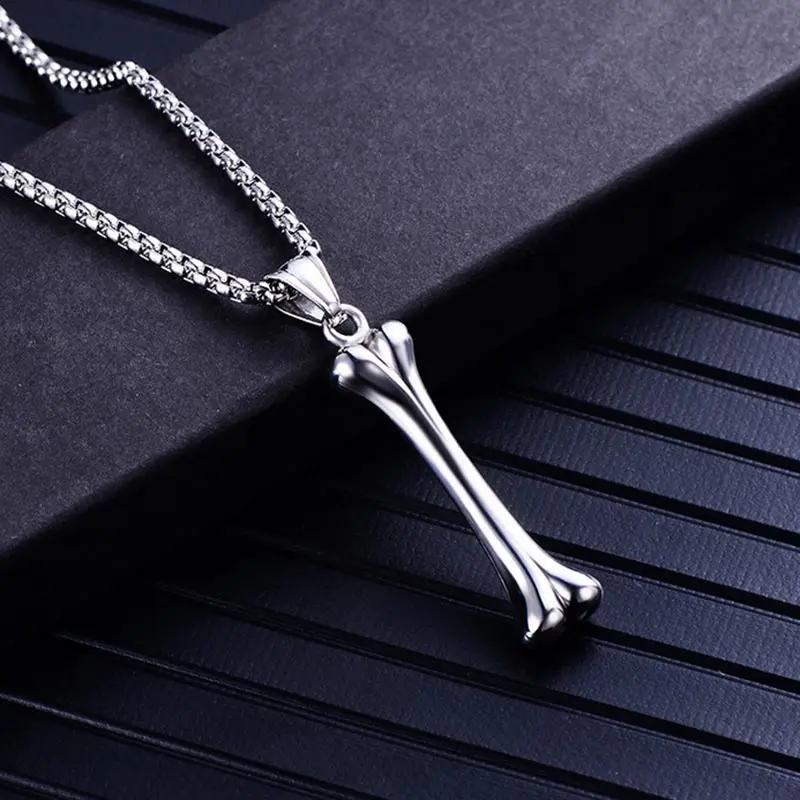 ZFVB Бесплатная доставка Классические Подвески в форме кости ожерелья мужские из