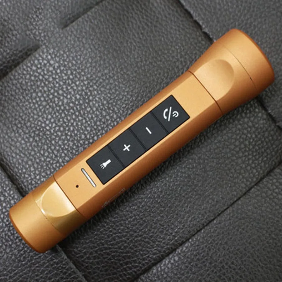 golden Tiandirenhe Bluetooth динамик внешний аккумулятор портативный велосипедный музыкальный фонарь MP3 светодиодный фонарик 2600 мАч с держателем для велосипеда 5 в 1 - Цвет: golden