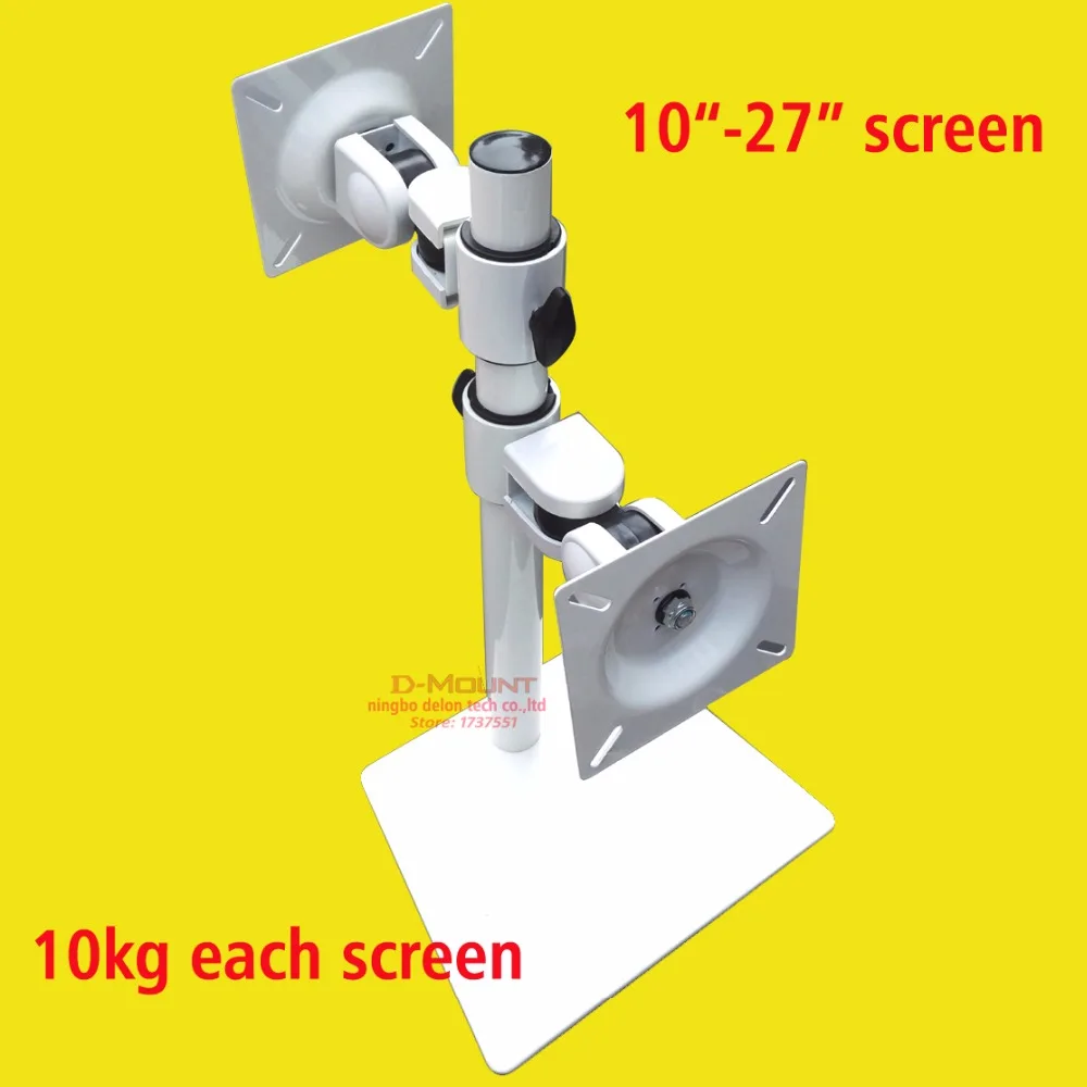 Base de Metal Suporte de Mesa Montagem em Tela Altura Ajustável 10kg Monitor Duplo Dupla Lcd Suporte Dl-aoc1-d 10 -27 25