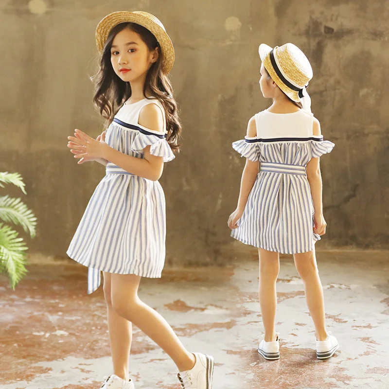 

2018 new spring autumn/winter/summer Girls Kids Boys stripe Dress comfortable cute baby Clothes Children Clothing