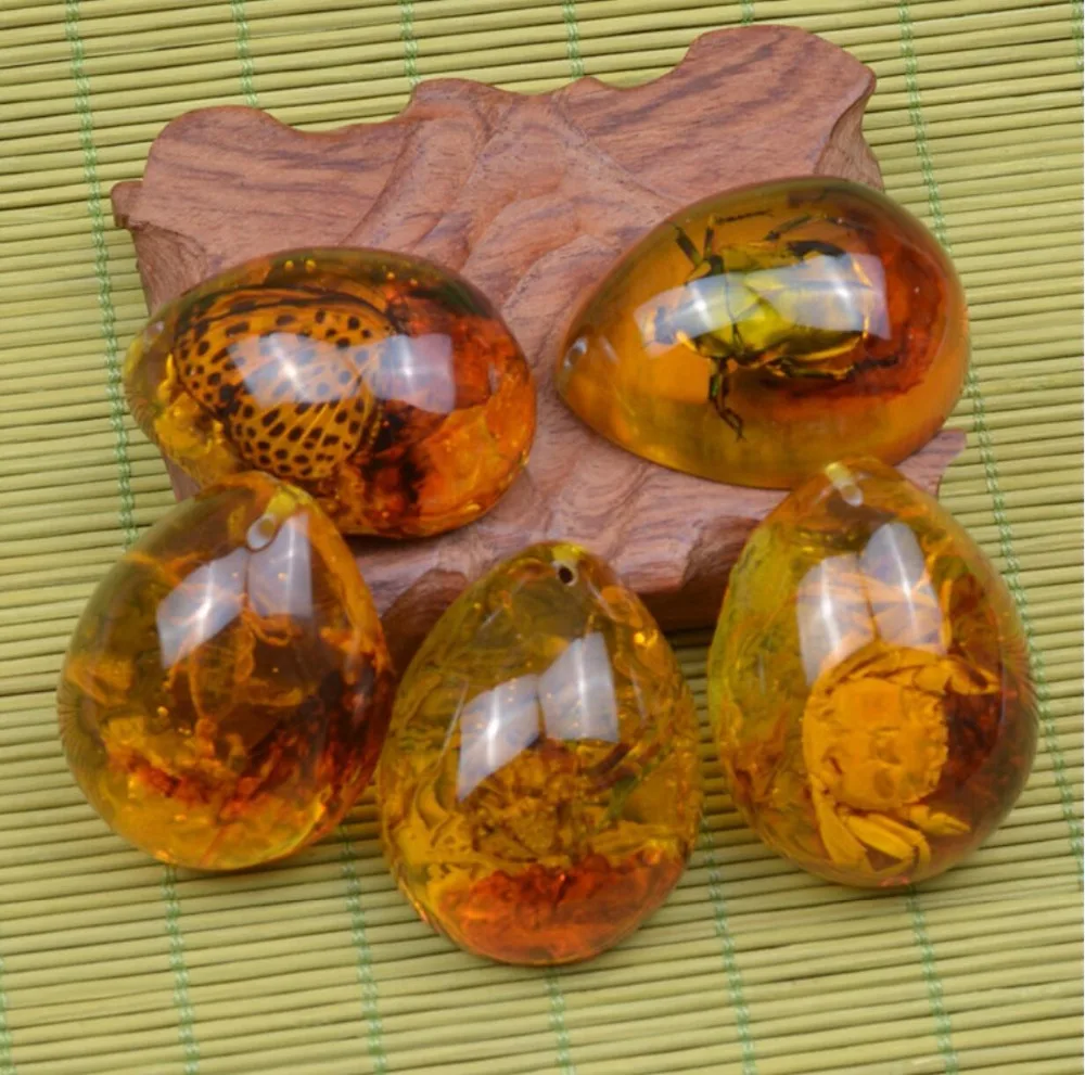 Бесплатная доставка подвески в виде пчелиного воска амберы насекомое воск