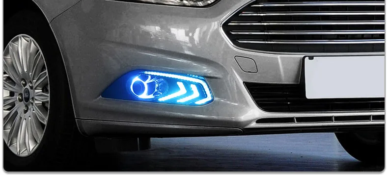 DY_L стайлинга автомобилей день беговые кроссовки nikeeinglys светильник для Ford Mondeo for Ford Fusion DRL 2013 туман светильник противотуманный фонарь светодиодный DRL Ангельские глазки