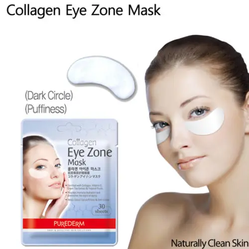

PUREDERM Collagen Eye Zone Mask 1pack Vitamin Collagen Eye Mask Eye Patches Dark Circles Remove Eye Care Korea Cosmetics