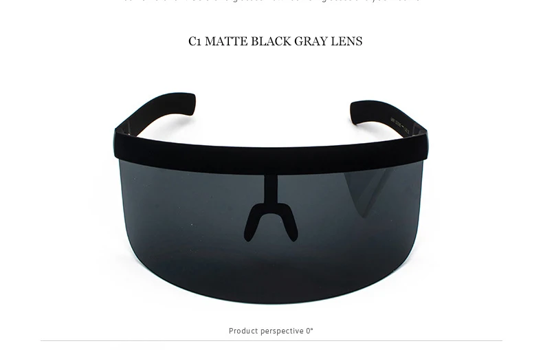 C1 Matte Black Frame ROSANNA сексуальные негабаритные солнцезащитные очки с козырьком, женские новые дизайнерские большое зеркало в рамке, солнцезащитные очки, мужские ветрозащитные очки 668 - Цвет линз: C1 Matte Black Frame