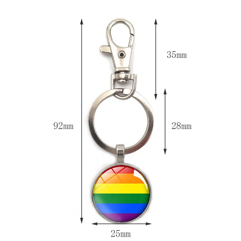 Gay Pride Радужный Флаг кабошон с фото стеклянный кулон брелок ЛГБТ ювелирные