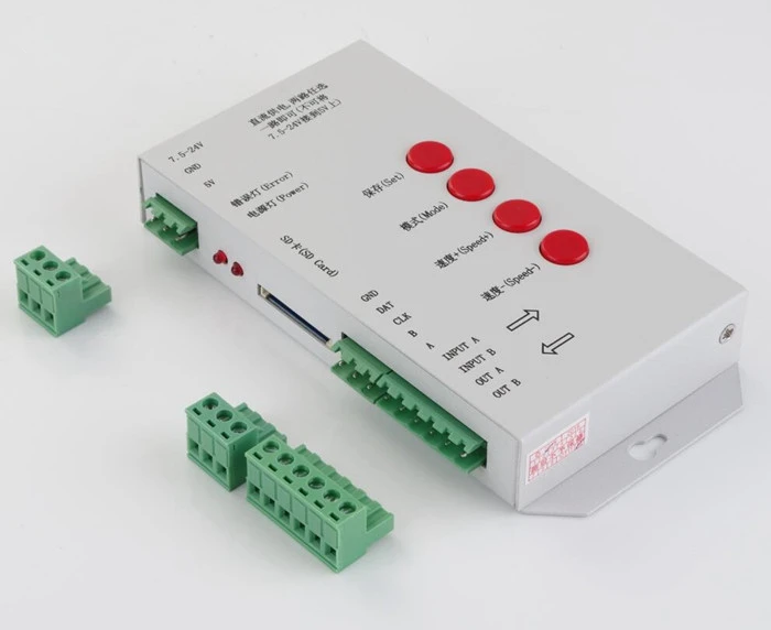 T-1000S SD карты светодио дный Управление Лер Pixel Поддержка DMX512 ws2811 контроллер RGB с 256
