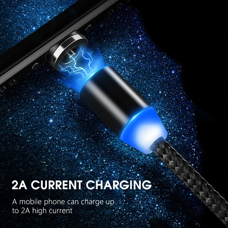 СВЕТОДИОДНЫЙ Магнитный зарядный кабель Micro USB Type c для iPhone X xr 7 xs max Samsung Huawei P9 P30 Android