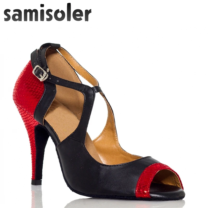 Samisoler Yellow/Red New Flash Cloth Collocation Shine Ballroom Fashion Dance Women Latin Competition Shoes | Спорт и развлечения