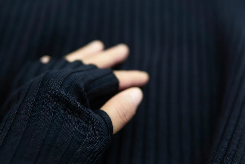 Базовая водолазка с высоким воротом Женский ребристый свитер пуловеры хлопковый