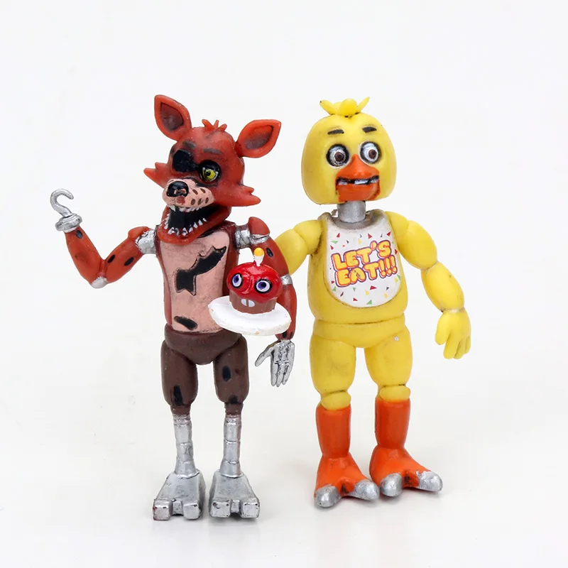 12 шт./компл. аниме «Five Nights at Freddy's», «пять ночей цифры пакет " с изображениями персонажей игры «пять ночей с Фредди», Чика, Fazbear рисунком кролика, лисы и других животных, с рисунком персонажей из игры «пять ночей в Фредди» модели игрушки подарок