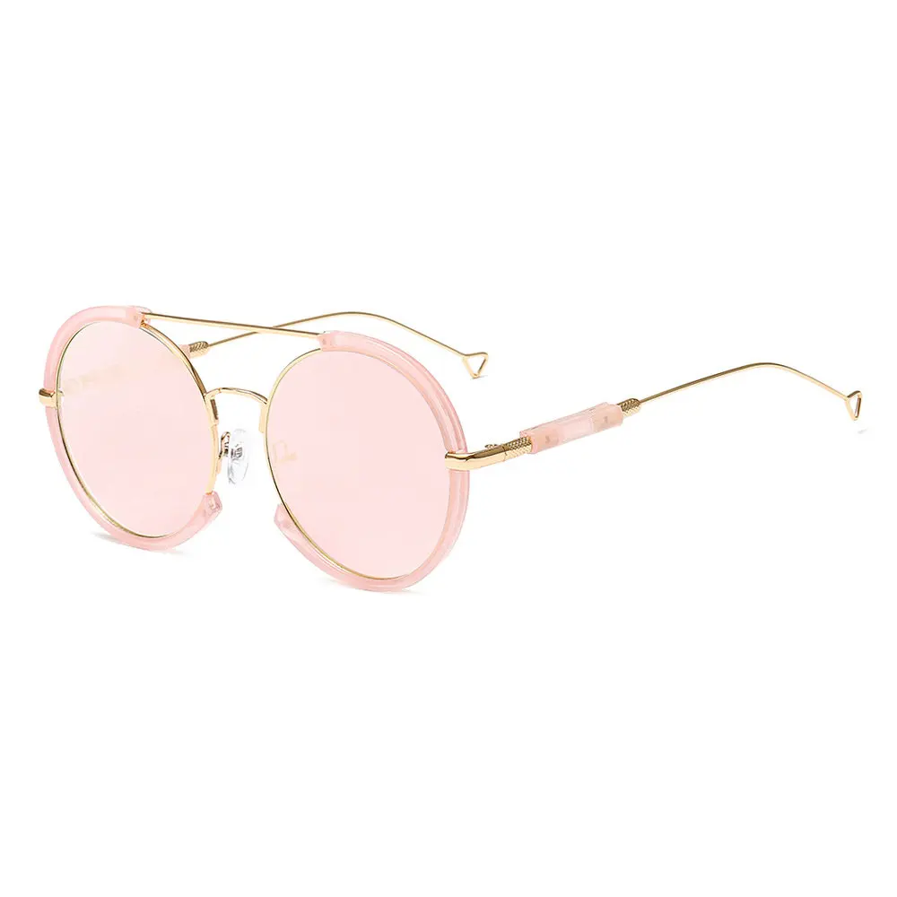 Новые круглые металлические панк Солнцезащитные очки Мужские Женские Модные