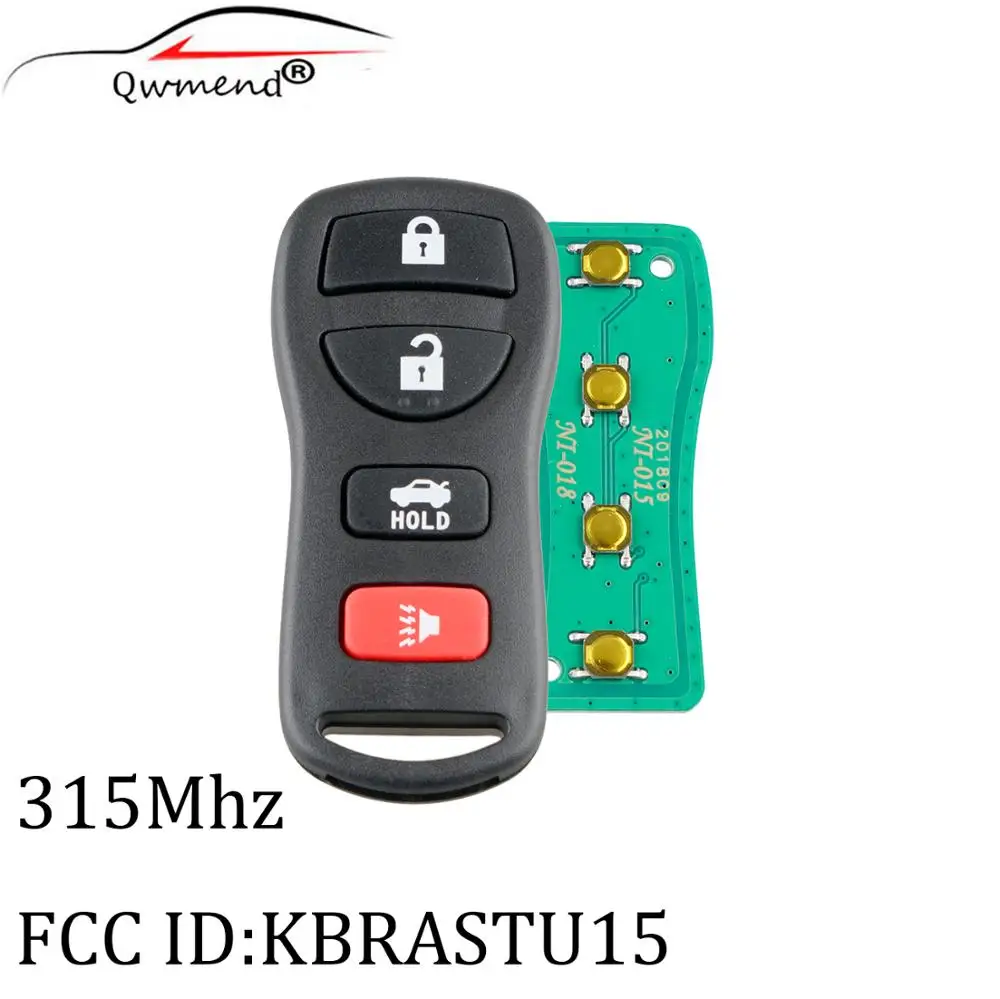 2 шт. * 4 кнопки 315 МГц Автомобильный Дистанционный Ключ DIY для Nissan Altima 2002 2003 2004 2005 2006