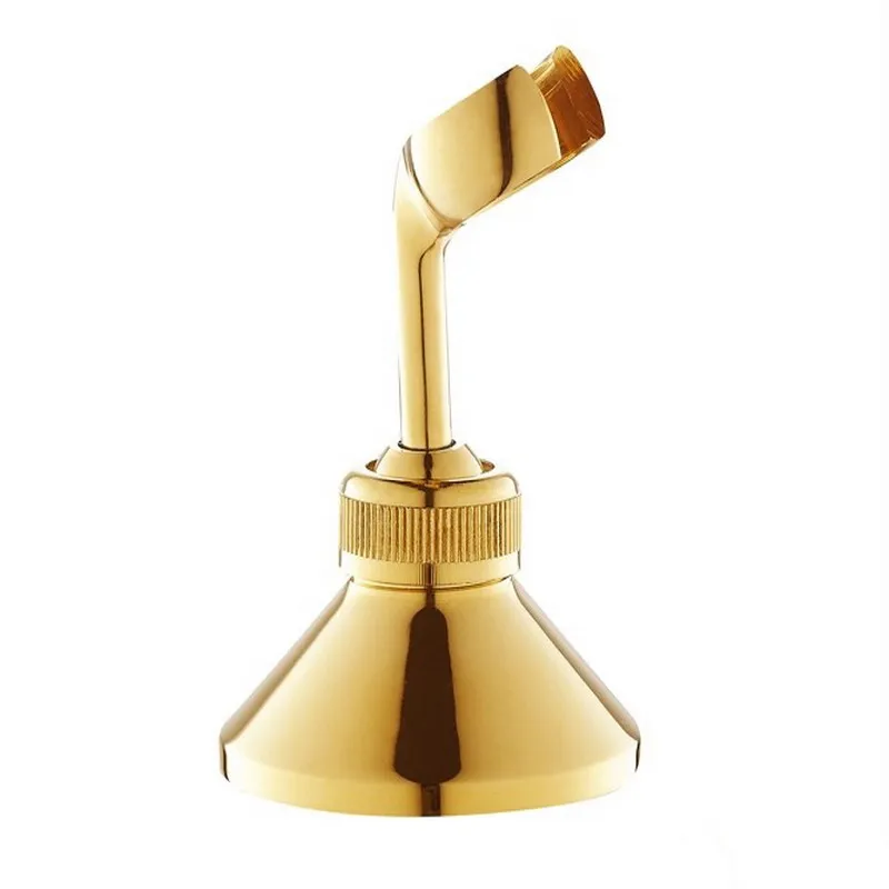 luxury gold color polished brass bathroom hand held mixer shower head holder bracket wall fixture bathroom accessory ash063 free global shipping