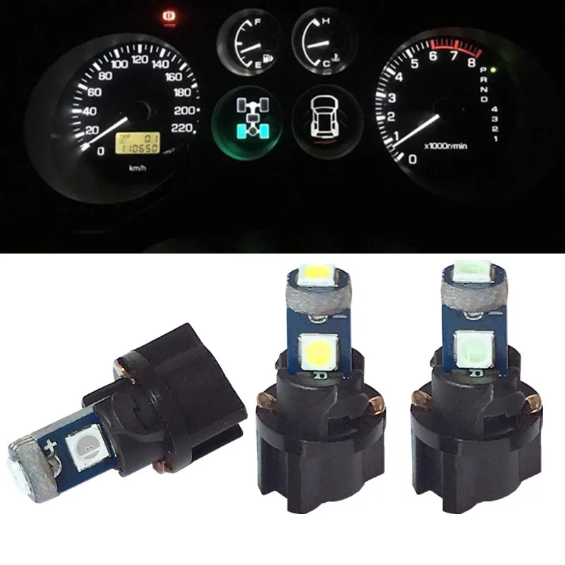 10 шт. T5 автомобильные 3smd 3030 клиновисветодиодный ные лампы для приборной панели