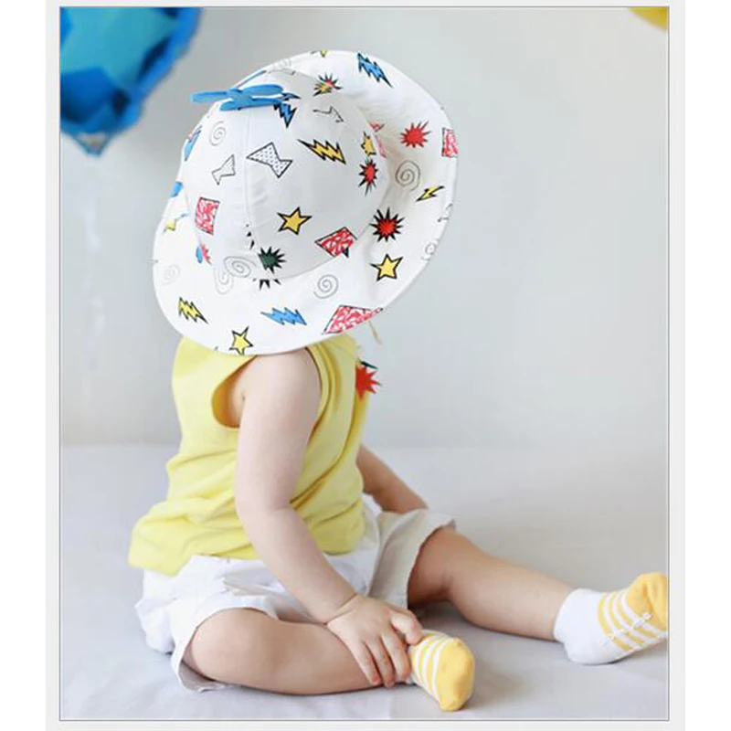 New Arrival Baby Sun Hat Cap Child Photography Prop Spring Summer Outdoor Wide Brim Kids Girl Boy Beach Bucket | Детская одежда и