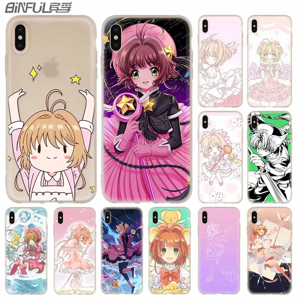 Чехол для карт Sakura силиконовый мягкий чехол iPhone 12 11 Pro X XS Max XR 8 7 6 Plus 5s SE 2020 S