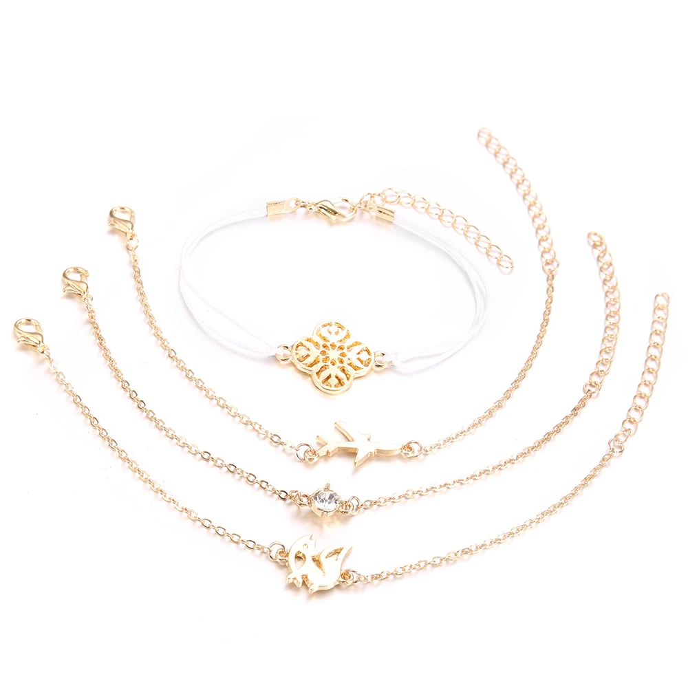 4 шт./компл. в богемном стиле модная обувь с украшением виде кристаллов резной