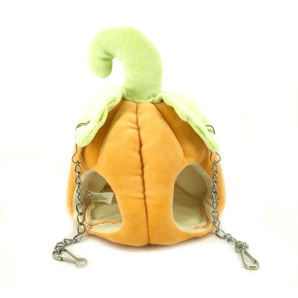 

NACOCO Hamster Pumpkin House Guinea Pig Hammock Pet Nest Pink Bed Hangable Soft Firm Durable for Small Animal on Halloween