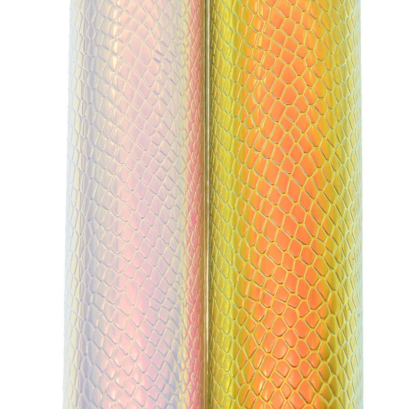 Переливающийся лазер змеиная текстурированная Синтетическая Кожа