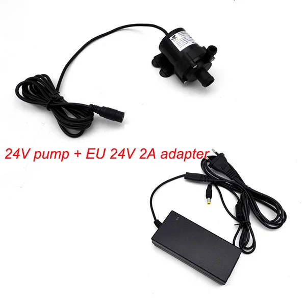 24v pump EU 24V 2A Электрический 600A Тип Низкий уровень шума бесщеточный мотор насос микро погружной водяной насос 350~ 700л/ч - Напряжение: 24v pump EU 24V 2A
