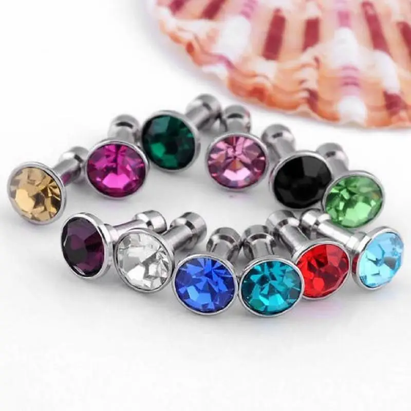 100 шт. штепсельные вилки для наушников со стразами 3 5 мм пылезащитный штекер iPhone