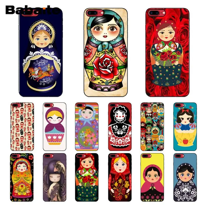 Babaite русская матрешка куклы DIY печать рисунок чехол для телефона iPhone 8 7 6 6S Plus X XS MAX 5