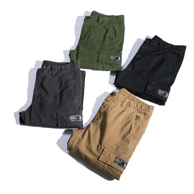 Брюки карго мужские повседневные облегающие штаны модные хлопковые тактические