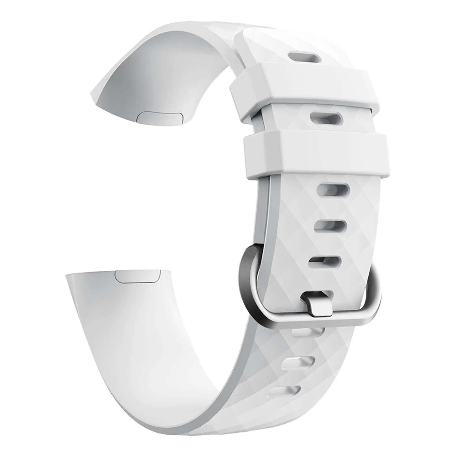 Белый Мягкий силиконовый спортивный ремешок для Fitbit Charge 3, ремешок с металлической пряжкой, сменный ремешок для Fitbit Charge 3 Band - Цвет ремешка: Белый