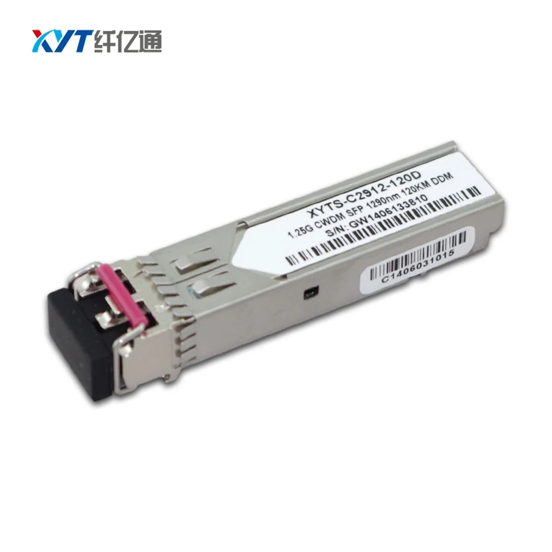 ITU C + L Band 1 25G 1000M DWDM SFP волоконно оптический приемопередатчик 120 км совместим с