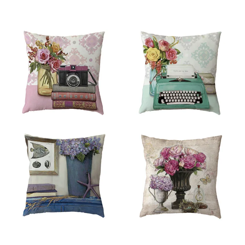 Чехол для подушки в винтажном стиле чехол телефона с красочными цветами