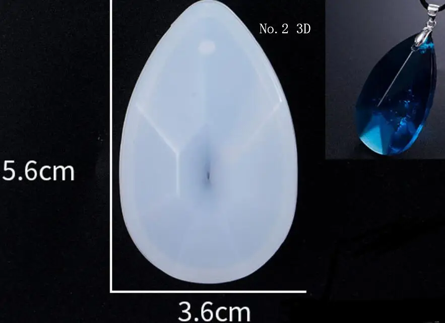 3D-2 DIY 3D хрустальное ожерелье подвеска Силиконовые формы ручной работы эпоксидная смола ювелирные весы амулеты инструменты для изготовления прессформы - Цвет: 3D-2
