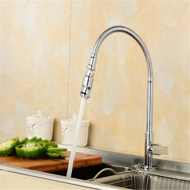 Смеситель для кухни из твердой латуни однорычажный кран на раковину одно